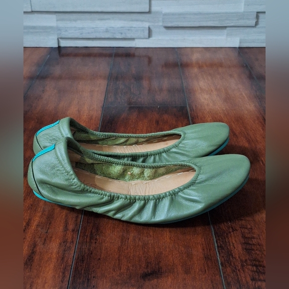 Tieks by Gavrieli Women's Olive Green Leather Slip On Fold-Up Ballet Flats Sz 7 - Picture 6 of 7